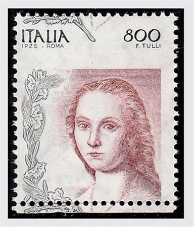 REPUBBLICA ITALIANA - 1998, Donna nell'arte (2362) con la dent.orizzontale...