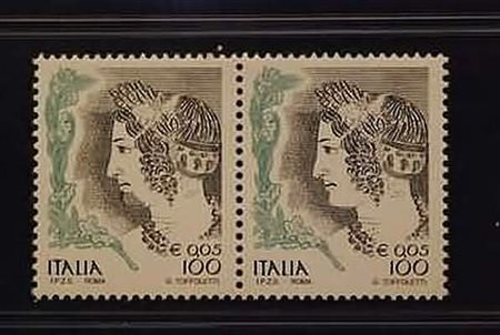 REPUBBLICA ITALIANA - 1999, Donna nell'arte 100 lire (2393) coppia, una con...