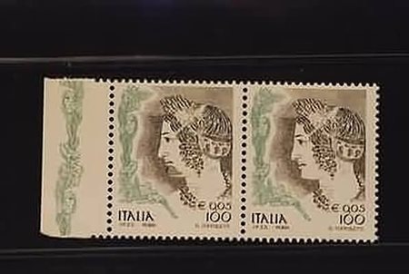 REPUBBLICA ITALIANA - 1999, Donna nell'arte 100 lire (2393) coppia, una con...