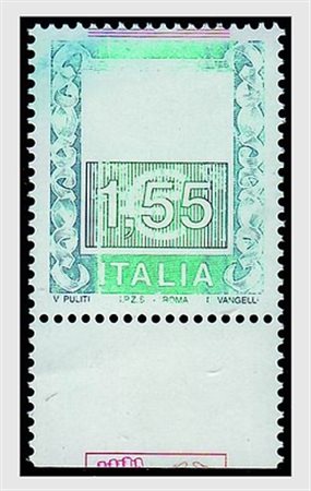 REPUBBLICA ITALIANA - 2002, Alti valori, euro 1,55 con stampa del rosso...