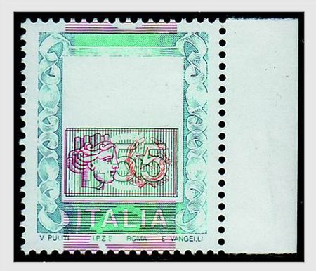 REPUBBLICA ITALIANA - 2002, Alti valori, euro 1,55 con stampa del rosso...