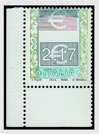 REPUBBLICA ITALIANA - 2002, Alti valori euro, varietà non catalogata con la...