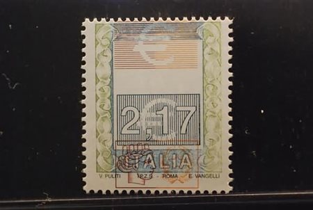 REPUBBLICA ITALIANA - 2002, Alti valori "euro" 2,17 (2582) con la stampa del...
