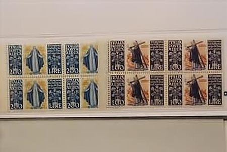 REPUBBLICA ITALIANA - 1948, Posta aerea, S.Caterina 2 valori cpl. (146/47) in...