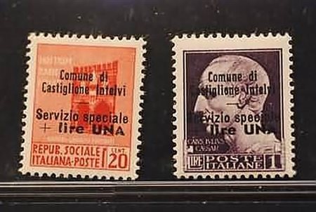 EMISSIONI LOCALI E C.L.N. - 1945, CASTIGLIONE D'INTELVI, i 2 valori chiave...