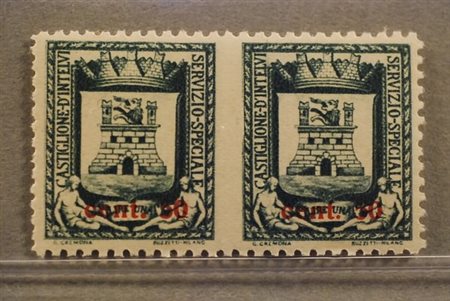 EMISSIONI LOCALI E C.L.N. - 1945, CASTIGLIONE D'INTELVI, Stemma 50 c. su 1...