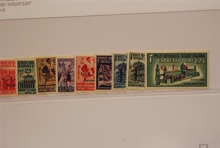EMISSIONI LOCALI E C.L.N. - 1945, SAVONA, Monumenti distrutti 11 valori cpl....