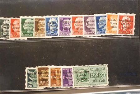 EMISSIONI LOCALI E C.L.N. - 1944, TERAMO, 16 valori cpl. (1/16). (Cert....