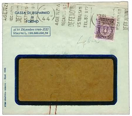 EMISSIONI LOCALI E C.L.N. - 1944, TORINO, Recapito autorizzato 10 c....
