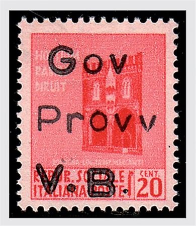 EMISSIONI LOCALI E C.L.N. - 1945, VALLE BORMIDA, soprastampe di prova, 20 c....