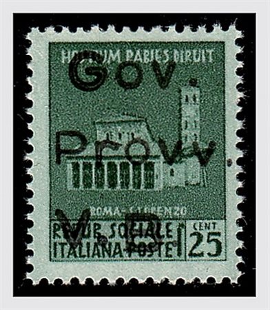 EMISSIONI LOCALI E C.L.N. - 1945, VALLE BORMIDA, soprastampe di prova, 25 c....