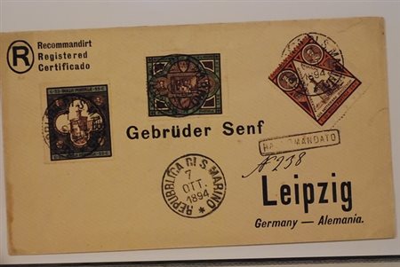 SAN MARINO - 1894, Inaugurazione Palazzo del Governo 3 valori cpl. (23/25) su...