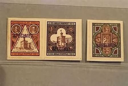 SAN MARINO - 1894, Palazzo del Governo, 3 valori cpl.(23/25) con soprastampa...