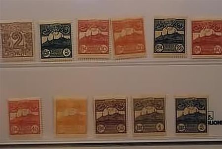 SAN MARINO - 1903, Cifra o Veduta, 11 valori (S. 9) ben centrata.(GOMMA INTEGRA)