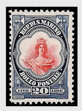 SAN MARINO - 1929-35, Vedute, Palazzo e busto della Libertà, 19 valori cpl....