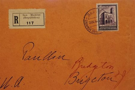 SAN MARINO - 1932, Palazzetto 2,75 lire (163) isolato su raccomandata per gli...