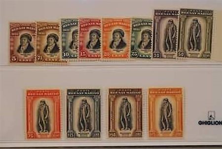 SAN MARINO - 1935, Delfico, 12 valori cpl. (193/204).(GOMMA INTEGRA)