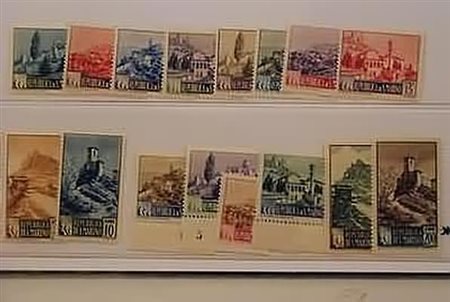 SAN MARINO - 1949-50, Paesaggi 16 valori cpl. (342/55).(GOMMA INTEGRA)