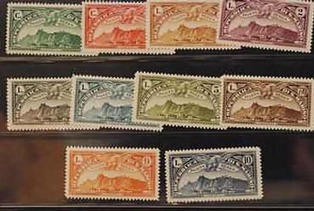 SAN MARINO - 1931, Posta aerea, Veduta 10 valori cpl. (1/10).(GOMMA ORIGINALE)