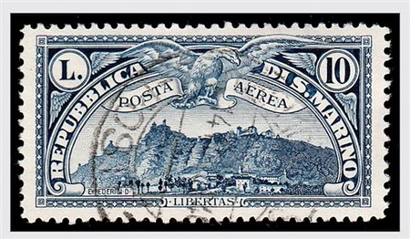 SAN MARINO - 1931, Posta aerea, Veduta 10 valori cpl. (1/10).(USATO)