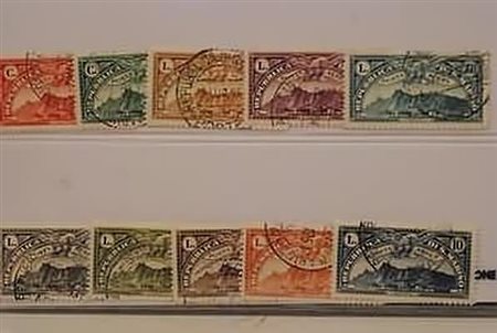 SAN MARINO - 1931, Posta aerea, Veduta 10 valori cpl. (1/10).(USATO)