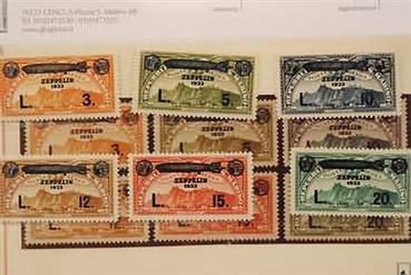 SAN MARINO - 1933, Posta aerea, Zeppelin 6 valori cpl. (11/16). (Cert....