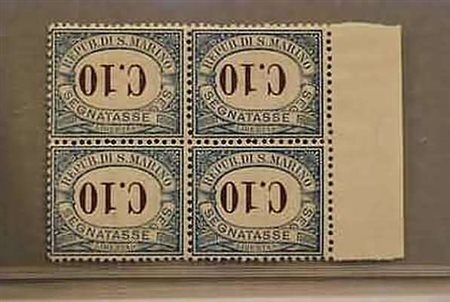 SAN MARINO - 1925, Segnatasse 10 c. con cifre capovolte (20a) fresca...