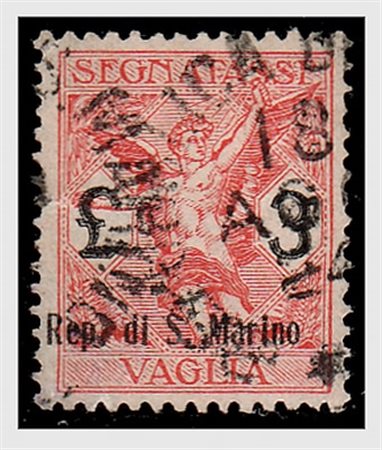 SAN MARINO - 1924, Segnatasse vaglia, 6 valori cpl. (1/6). (Cert. A....