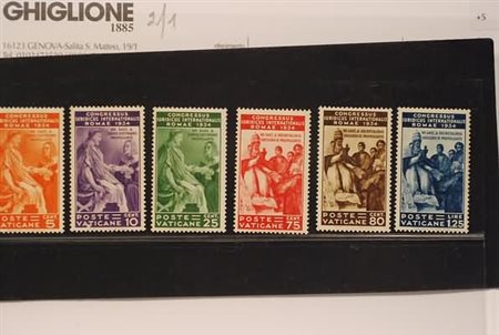 VATICANO - 1935, Congresso Giuridico, 6 valori cpl. (41/46).(GOMMA ORIGINALE)