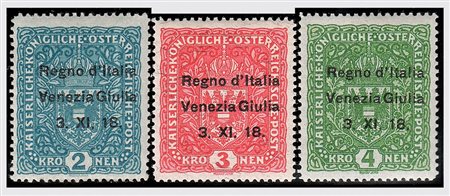 TERRE REDENTE - 1918, VENEZIA GIULIA, 17 valori cpl. (1/17). (A....