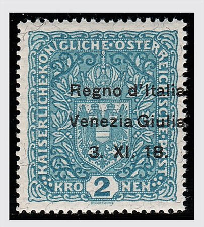 TERRE REDENTE - 1918, VENEZIA GIULIA, 2 k., carta con fili di seta (15/I) con...