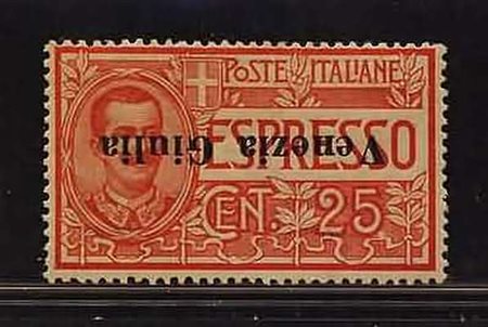 TERRE REDENTE - 1919, VENEZIA GIULIA, Espressi 25 c. con soprastampa...