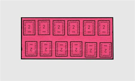 TERRE REDENTE - 1918, MERANO, 2 h. rosa (1) in minifoglio di 12 esemplari...