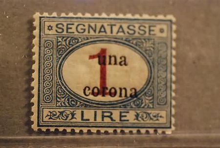 TERRE REDENTE - 1919, TRENTO E TRIESTE Segnatasse, "1 corona" su 1 lira...