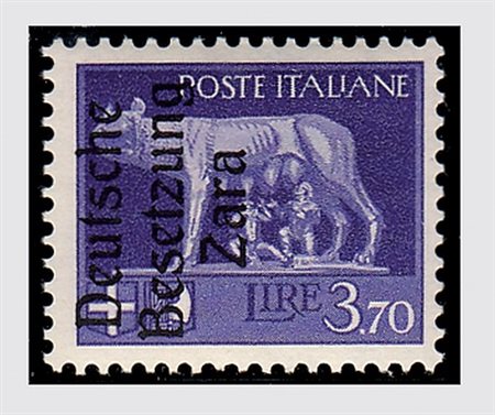 OCCUPAZIONI STRANIERE - II GUERRA - 1943, ZARA, lire 3,70 violetto (14)....