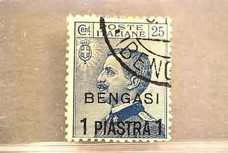 UFFICI POSTALI ALL'ESTERO/LEVANTE - 1911, BENGASI, 1 pi su 25 c. (2).(USATO)