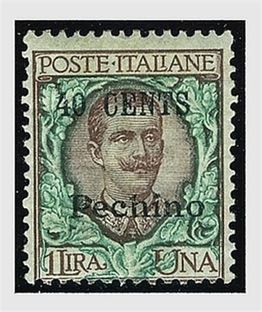 UFFICI POSTALI ALL'ESTERO/LEVANTE - 1918-19, PECHINO, Floreale 40 c. su 1...