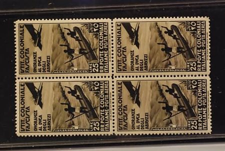 COLONIE ITALIANE - EMISSIONI GENERALI - 1934, Posta aerea, Onoranze al Duca...