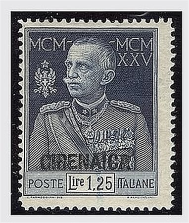 CIRENAICA - 1925, Giubileo 1,25 lire dentellato 13 1/2 (26). (Cert. R...