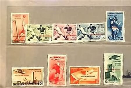 EGEO - 1934, Calcio 9 valori cpl. (75/79+A.).(GOMMA ORIGINALE)