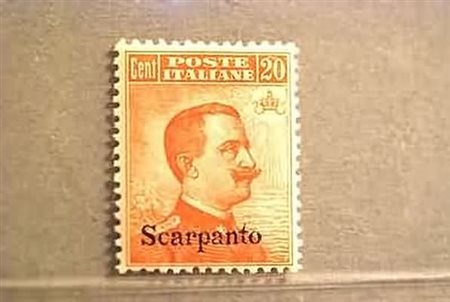 EGEO - 1921-22, SCARPANTO, Michetti 20 c. con filigrana (11)...