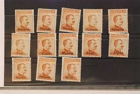 EGEO - 1917, GIRO DELLE 13 ISOLE, Michetti, 20 c.arancio (9) senza filigrana,...