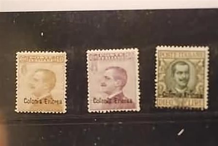 ERITREA - 1916, Michetti e Floreale, 3 valori cpl. (38/40).(GOMMA INTEGRA)
