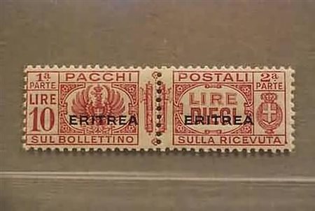 ERITREA - 1936, Pacchi postali, 10 lire lilla rosa (31). (Cert....