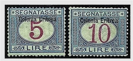 ERITREA - 1903, Segnatasse, 11 valori cpl. (1/11). Alto valore con Cert. A....