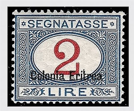 ERITREA - 1925, Segnatasse, 2 lire (22) esemplare fresco e centratissimo. (A....
