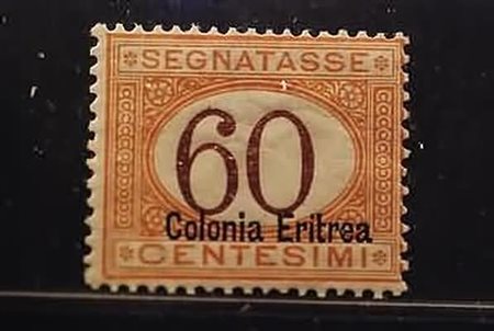ERITREA - 1926, Segnatasse, 60 c. arancio e bruno (25).(GOMMA INTEGRA)