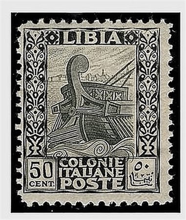LIBIA - 1927, Pittorica, 50 c. (64). Fresco. (R. Diena. Cert....