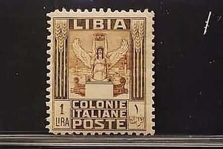 LIBIA - 1926, Pittorica 1 lira (65) ben centrato.(GOMMA ORIGINALE)
