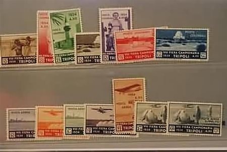 LIBIA - 1934, VIII Fiera di Tripoli 14 valori cpl. (125/31+A.). Un basso...